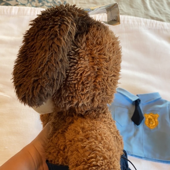 Build A Bear Workshop Playful Brown Pup with Police Outfit - Picture 9 of 12